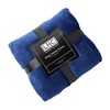 Hastings Home Velvet Throw Oversized Microfiber Velvet Solid Polyester Throw Blanket, Breathable, Midnight Blue 895983ZDL